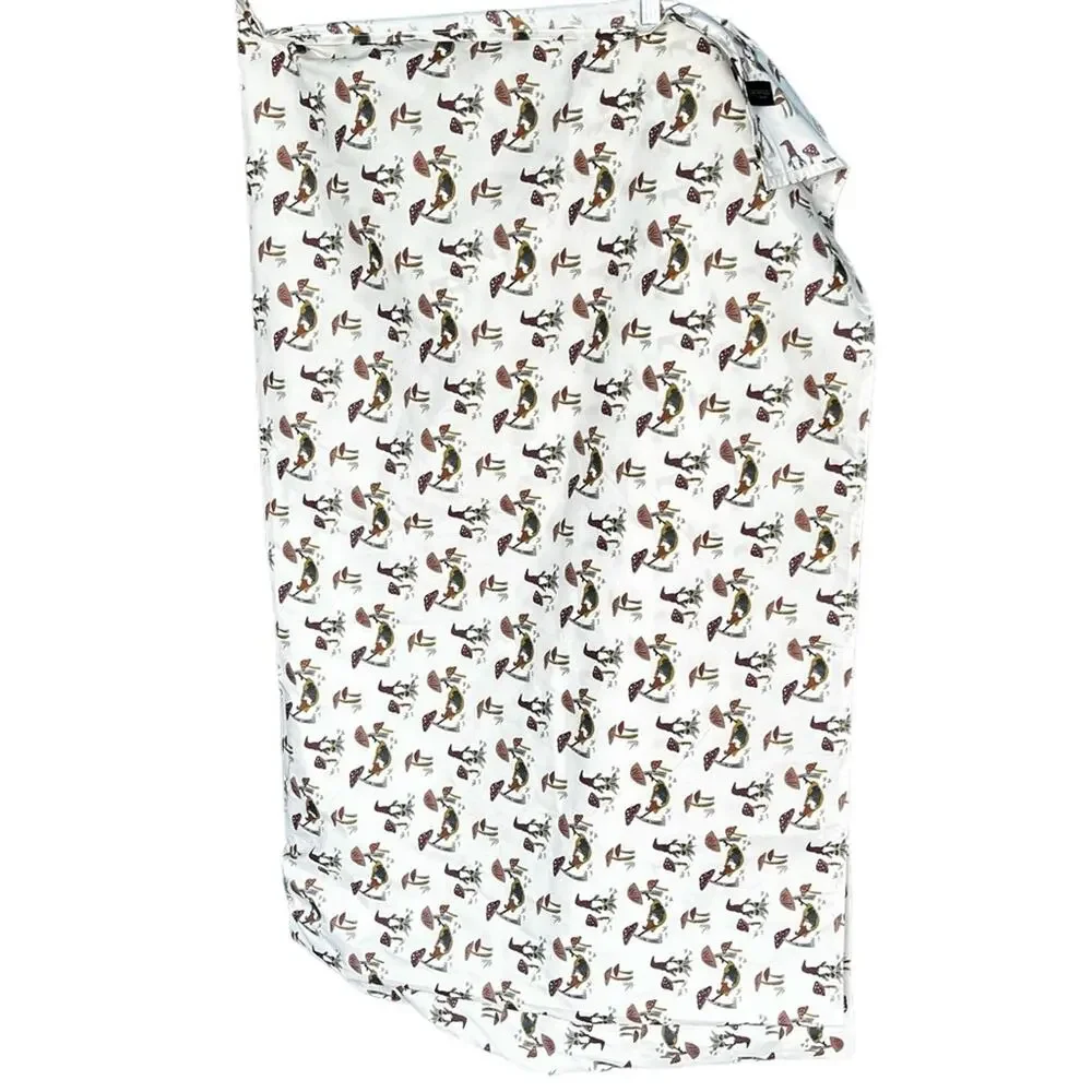 Cynthia Rowley gnomes mushrooms twin flat sheet